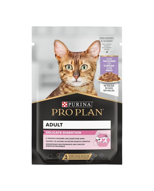 Purina Pro Plan - Comida húmeda para gatos adultos Purina Pro Plan Delicate Digestion pavo en salsa 85 g