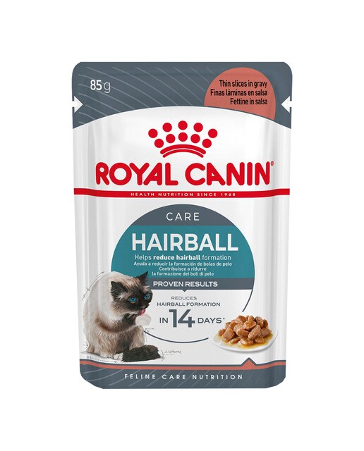 Royal Canin - Comida húmeda para gatos adultos Royal Canin Hairball en salsa 85 g