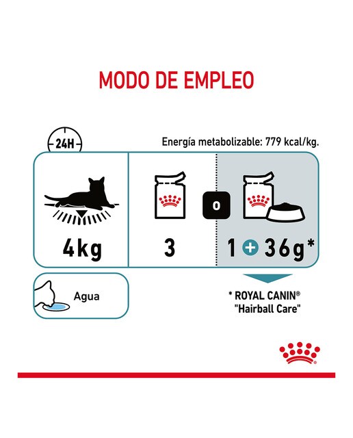 Comida húmeda para gatos adultos Royal Canin Hairball en salsa 85 g 5