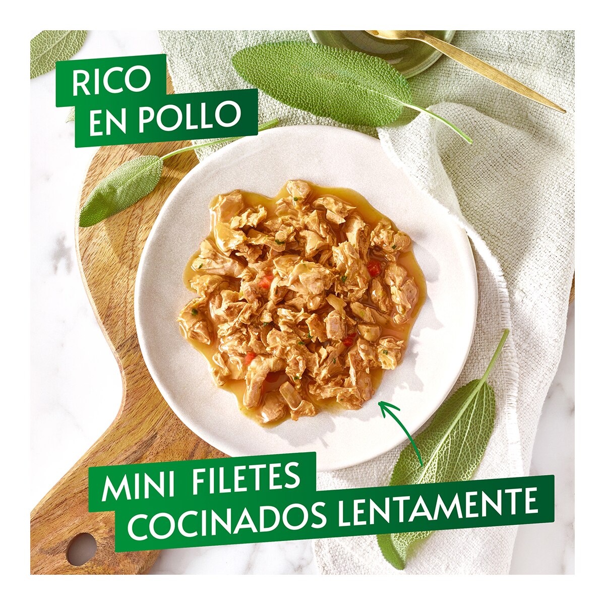 Comida húmeda para gatos adultos Purina Gourmet Nature's Creations filetes pollo 85 g 3