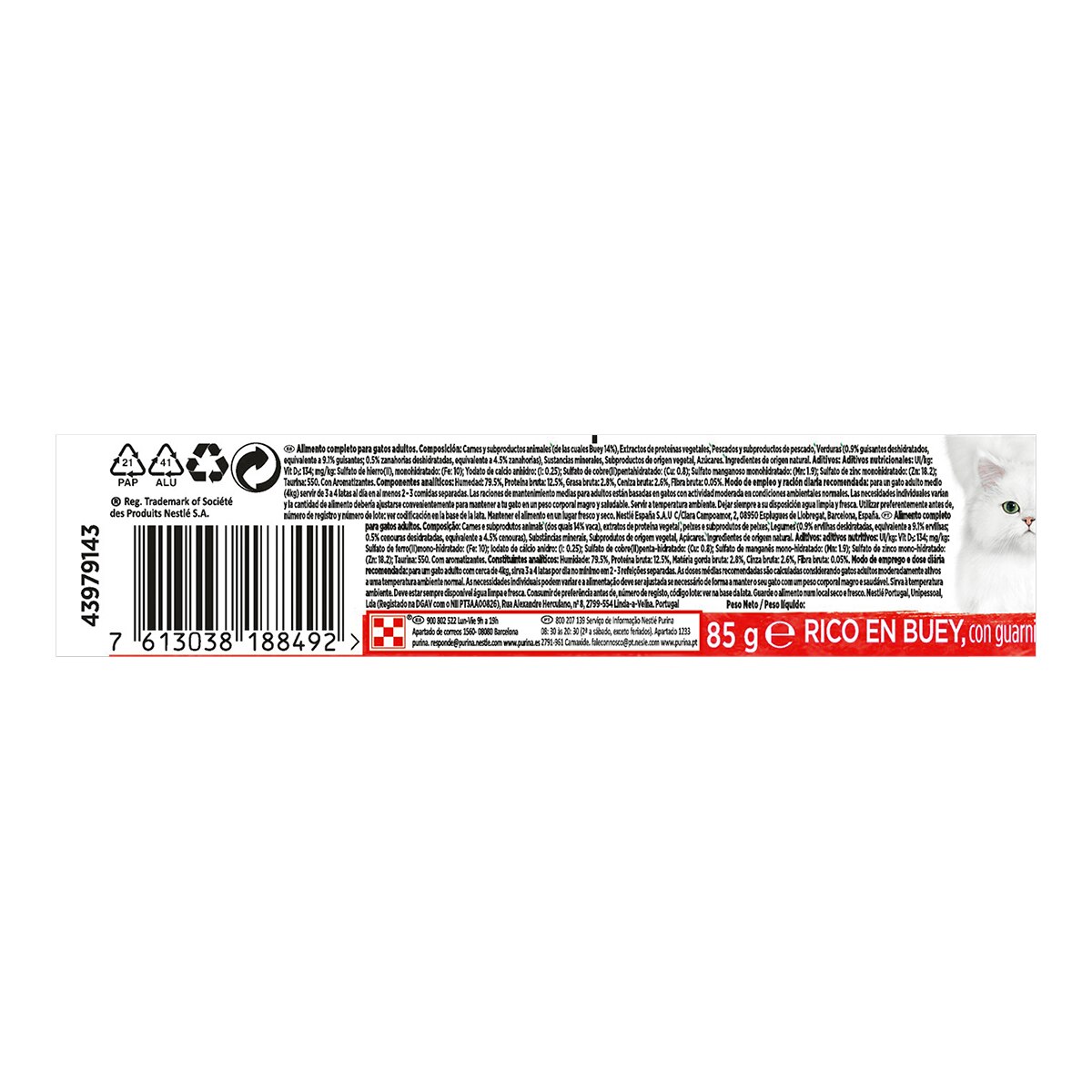 Comida húmeda para gatos adultos Purina Gourmet Nature's Creations buey 85 g 2