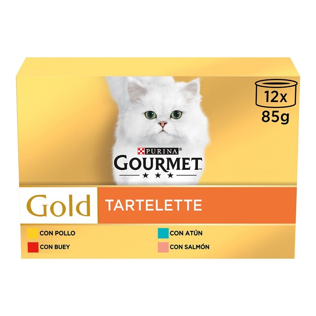 Comida húmeda para gatos adultos Purina Gourmet Gold Tartelette multivariedad