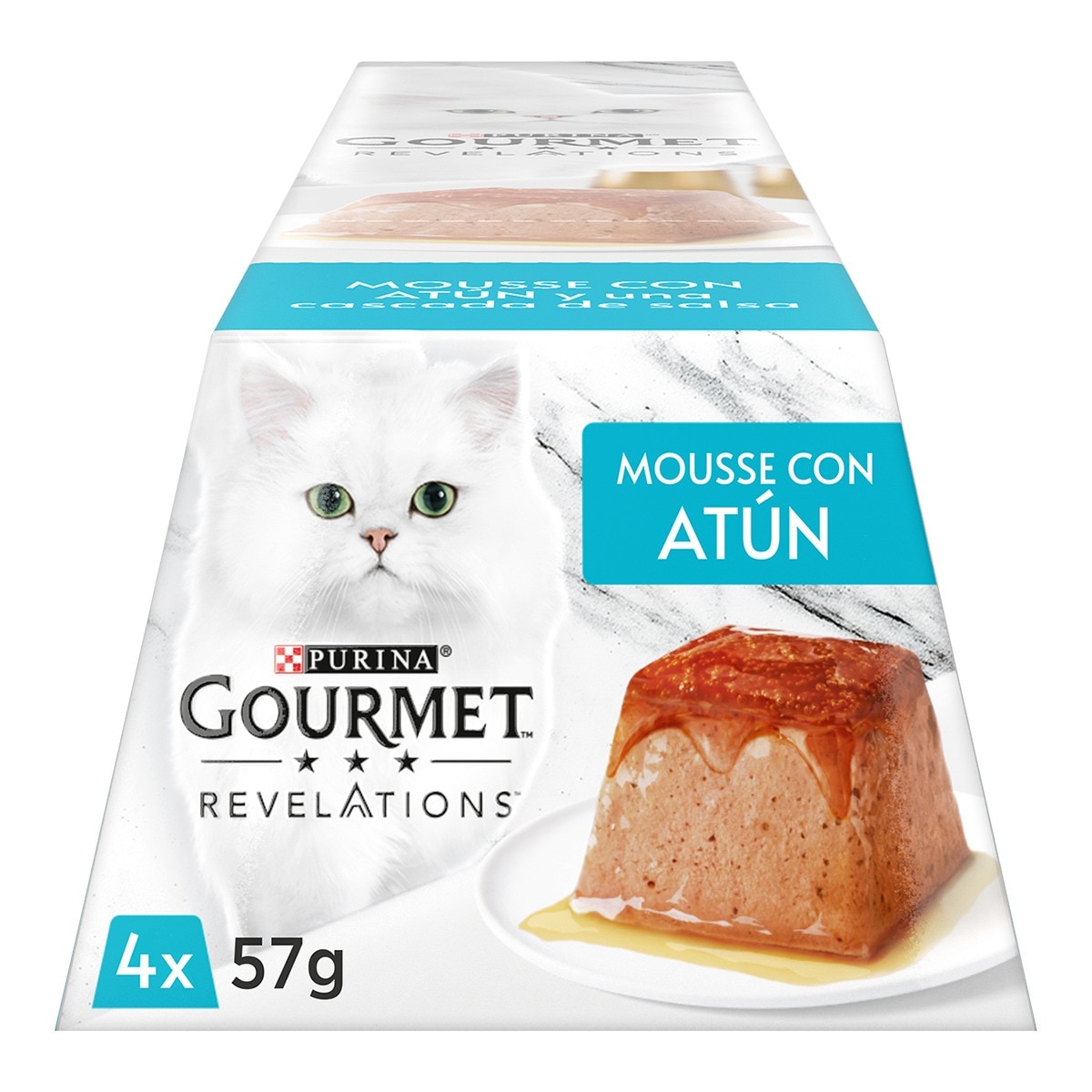Gourmet Revelations - Comida húmeda para gatos adultos Purina Gourmet Revelations mousse atún 4 x 57 g
