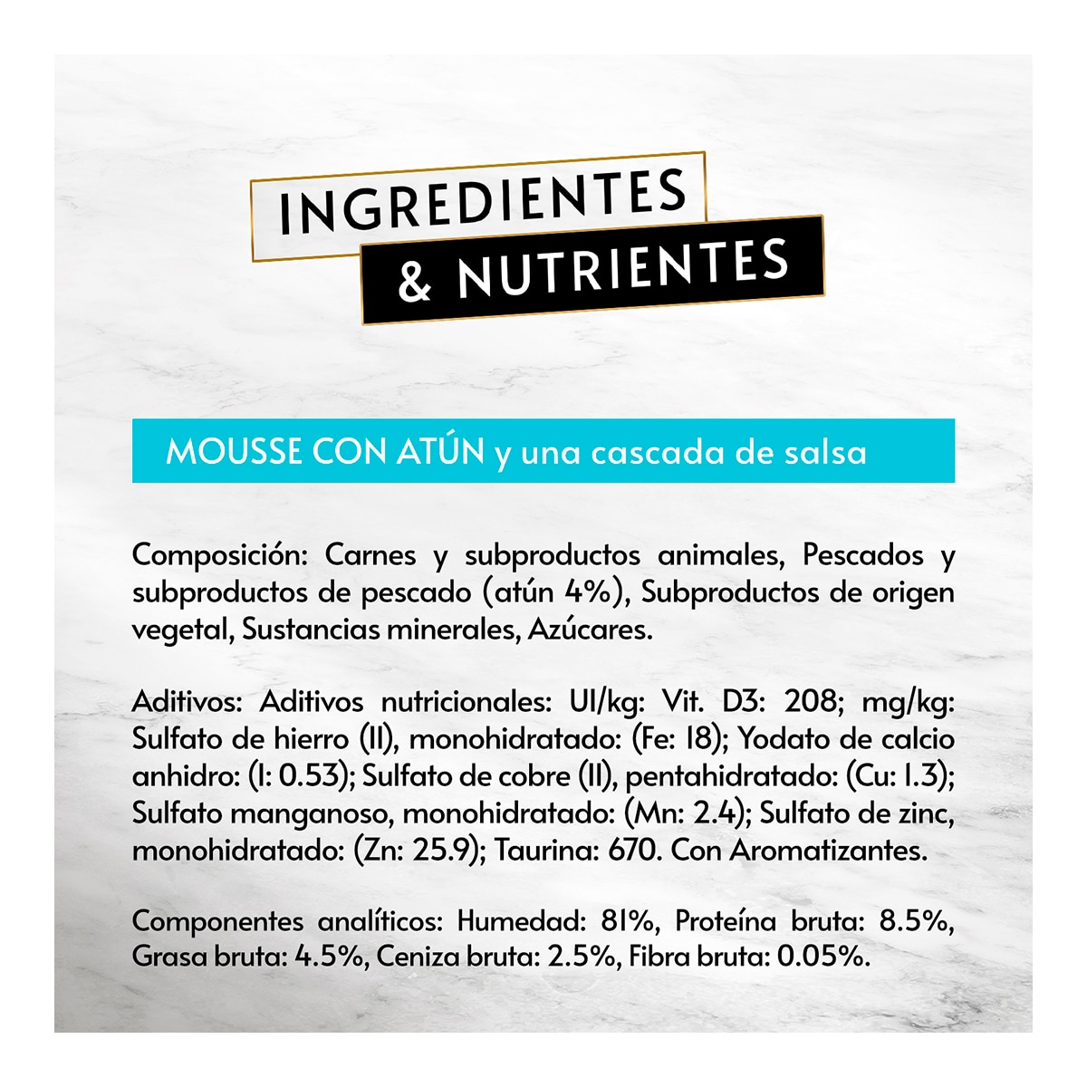 Comida húmeda para gatos adultos Purina Gourmet Revelations mousse atún 4 x 57 g 5