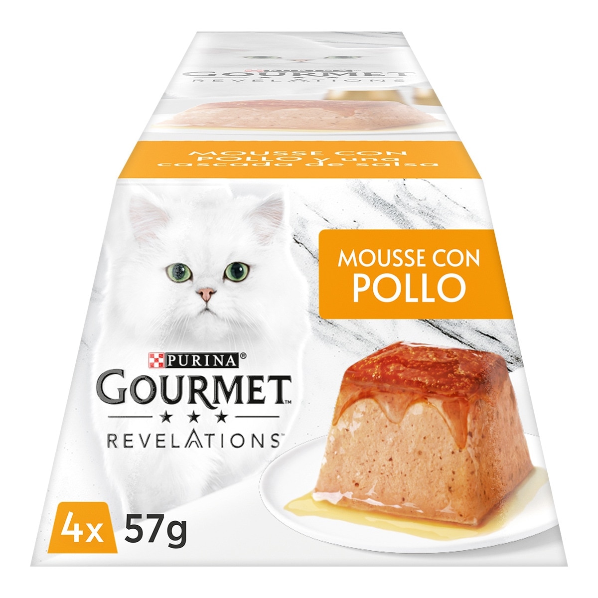 Gourmet Revelations - Comida húmeda para gatos adultos Purina Gourmet Revelations mousse pollo 4 x 57 g