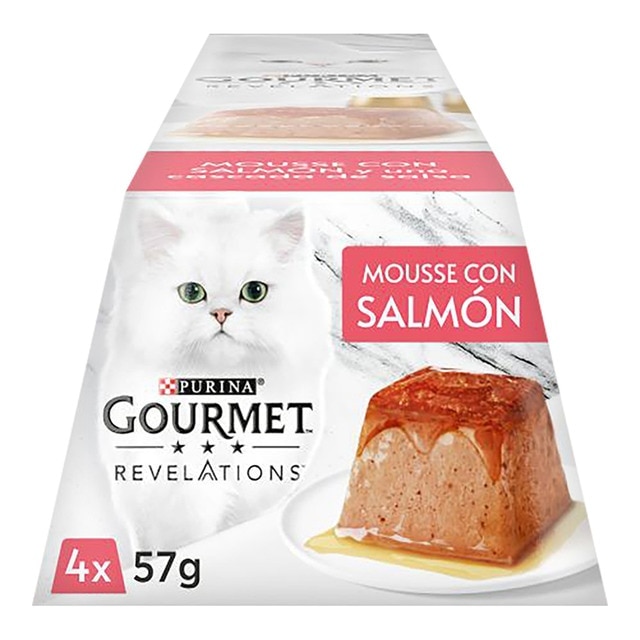 Gourmet Revelations - Comida húmeda para gatos adultos Purina Gourmet Revelations mousse salmón 4 x 57 g