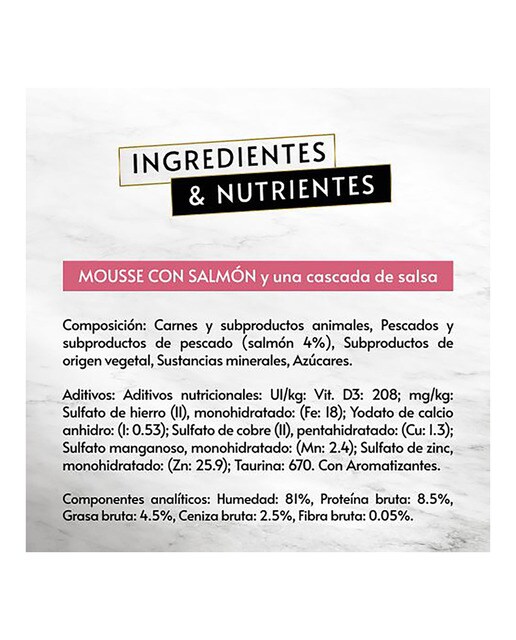 Comida húmeda para gatos adultos Purina Gourmet Revelations mousse salmón 4 x 57 g 5
