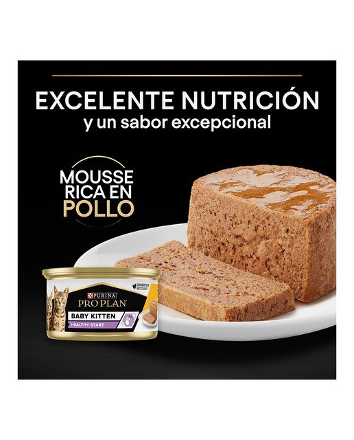 Comida húmeda para gatitos Purina Pro Plan Healthy Start mousse pollo 85 g 4