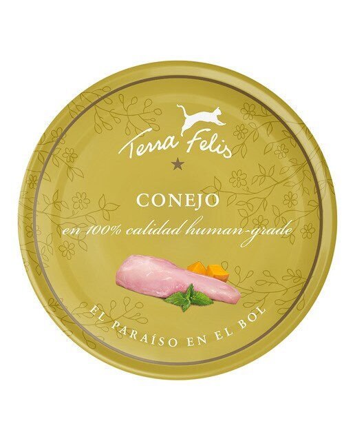 Comida húmeda para gatos adultos Terra Felis conejo y calabaza 80 g