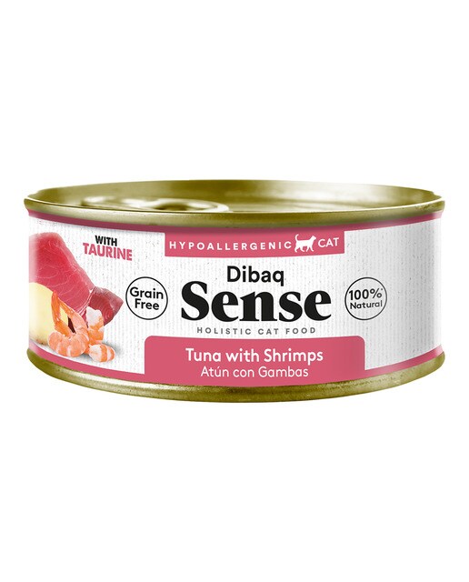 Dibaq Sense - Comida húmeda para gatos adultos Dibaq Sense grain free atún con gambas 70 g
