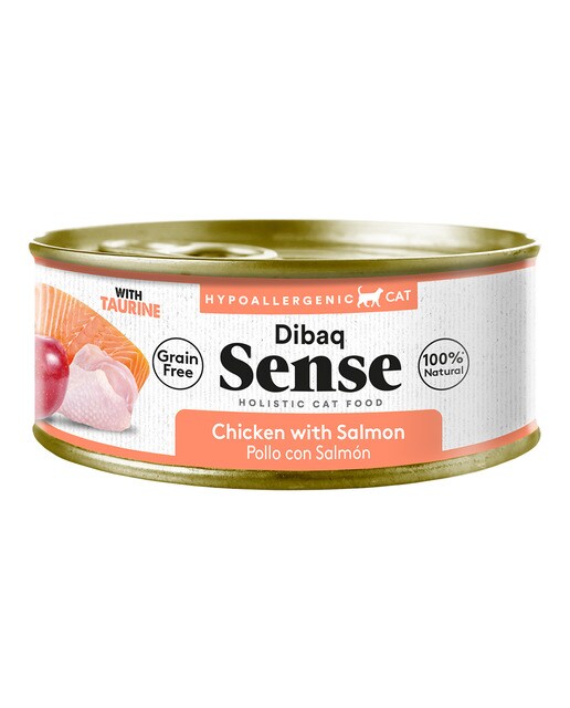 Dibaq Sense - Comida húmeda para gatos adultos Dibaq Sense pollo con salmón sin gluten 70 g