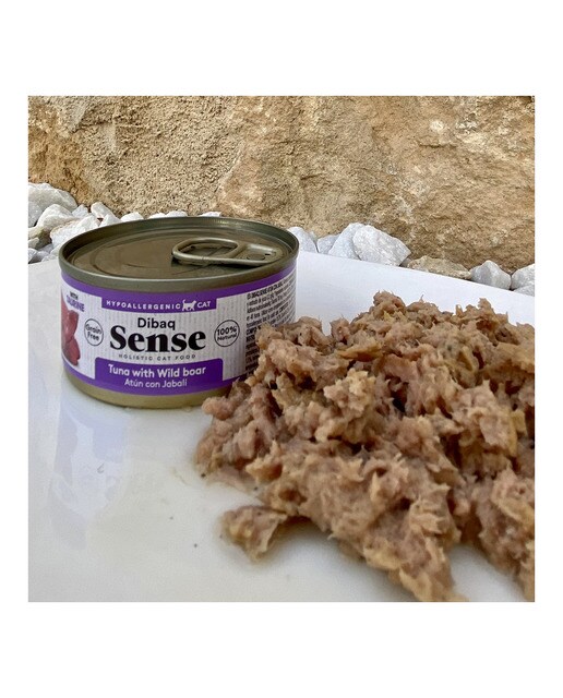 Comida húmeda para gatos adultos Dibaq Sense atún con jabalí sin gluten 70 g 2