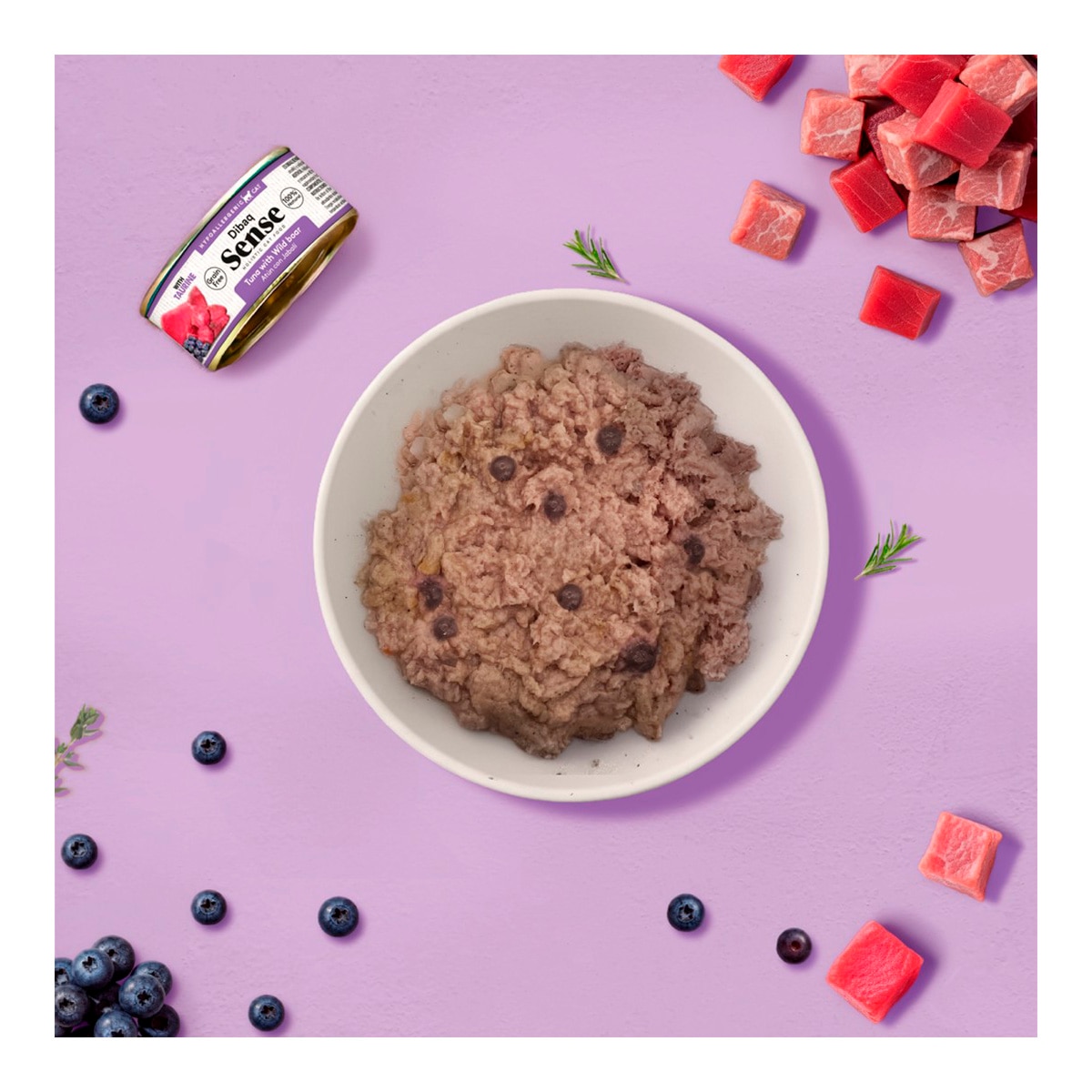 Comida húmeda para gatos adultos Dibaq Sense atún con jabalí sin gluten 70 g 3