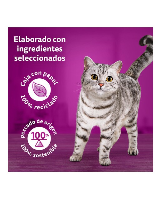 Comida húmeda para gatos adultos +1 año Whiskas Tasty Mix Selección del Chef en salsa 4 x 85 g 5
