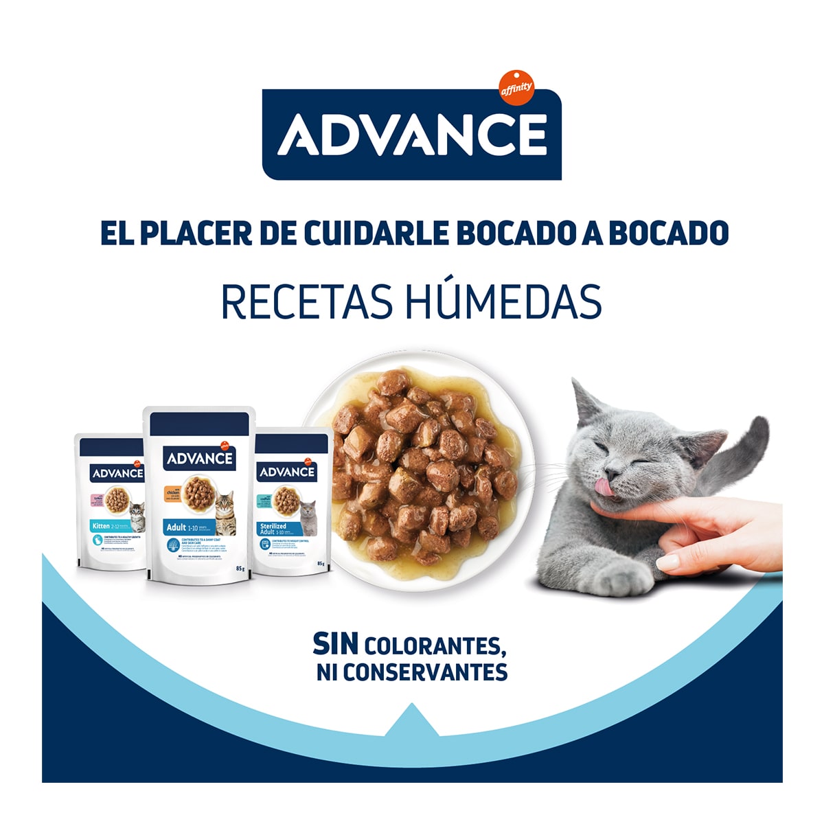 Comida húmeda para gatitos Advance pollo en salsa 4