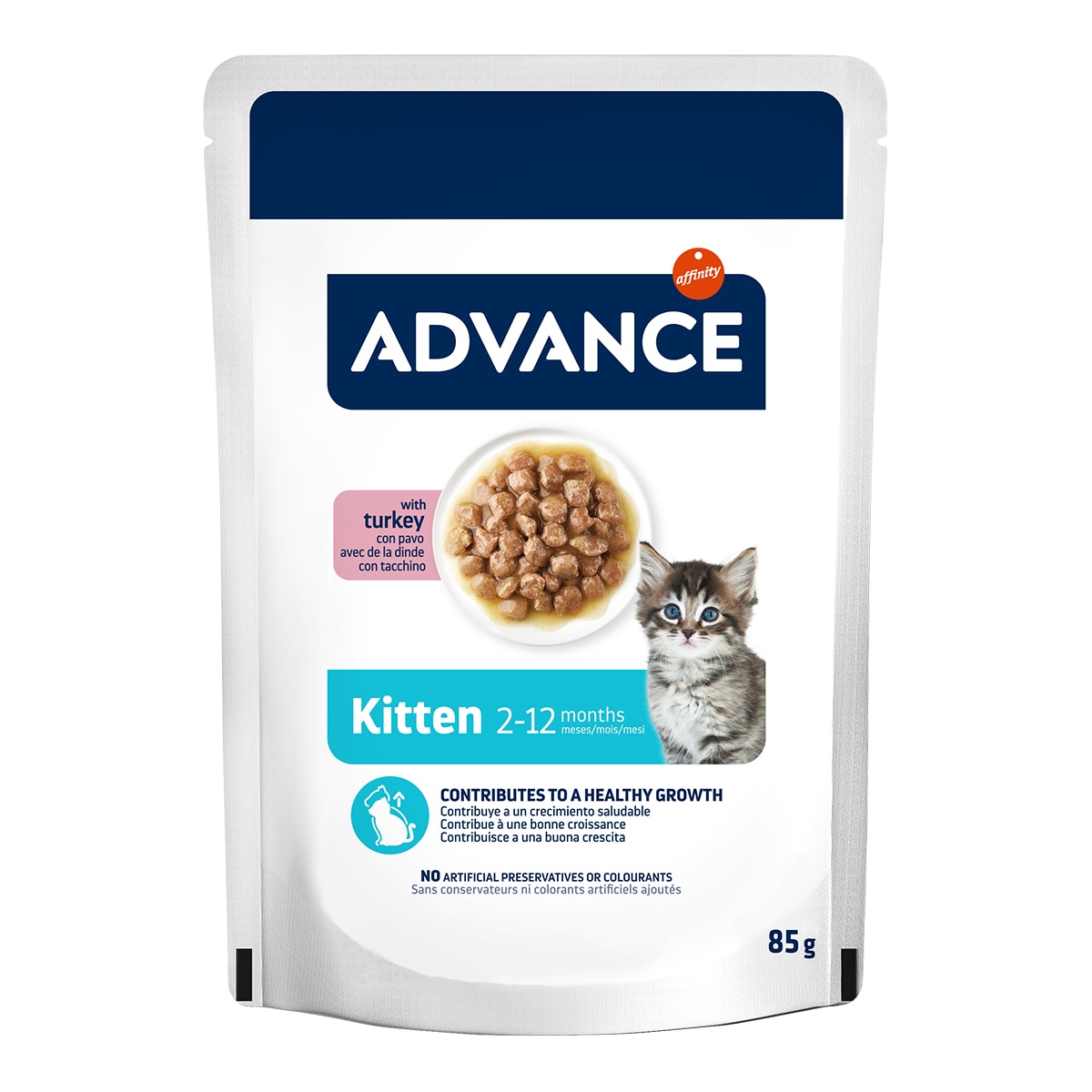 Imagen 0 de Comida húmeda para gatitos Advance pavo en salsa 85 g