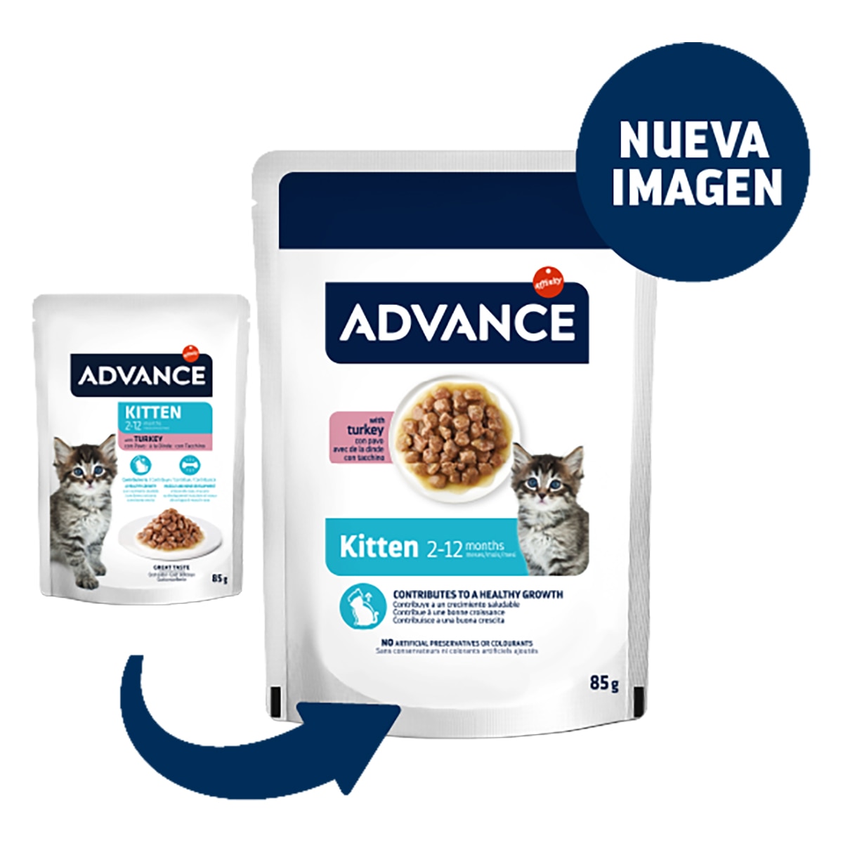 Comida húmeda para gatitos Advance pavo en salsa 85 g 2