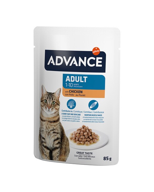 Advance - Comida húmeda para gatos adultos Advance pollo en salsa 85 g