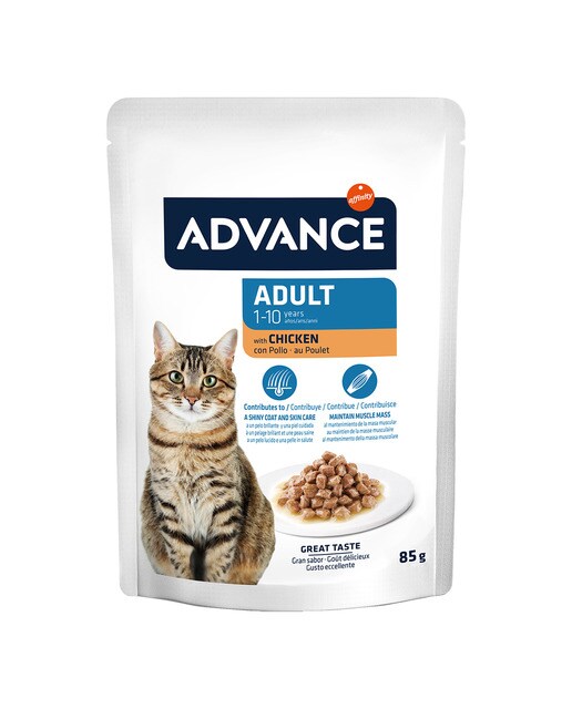 Imagen 2 de Comida húmeda para gatos adultos Advance pollo en salsa 85 g