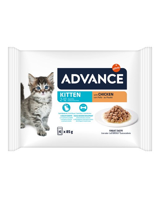 Advance - Comida húmeda para gatitos Advance pollo en salsa