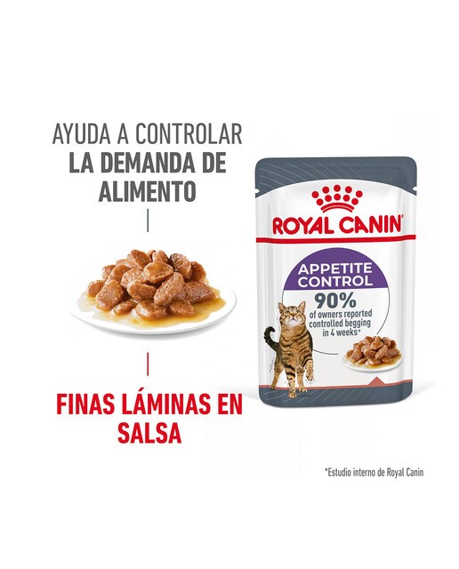 Comida húmeda para gatos adultos Royal Canin control del apetito en salsa 85 g 2