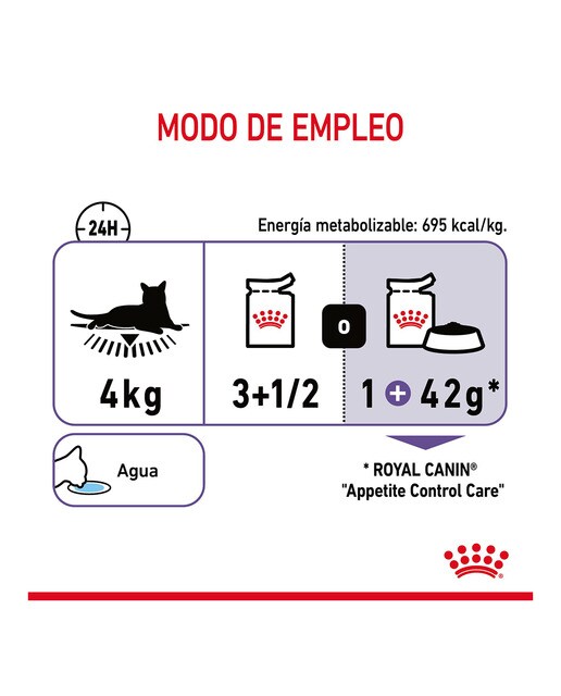 Comida húmeda para gatos adultos Royal Canin control del apetito en salsa 85 g 5