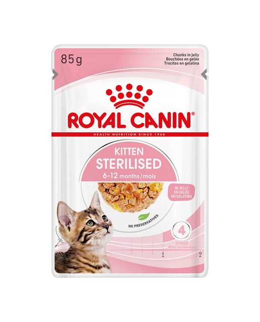 Royal Canin - Comida húmeda para gatitos esterilizados Royal Canin en gelatina 85 g