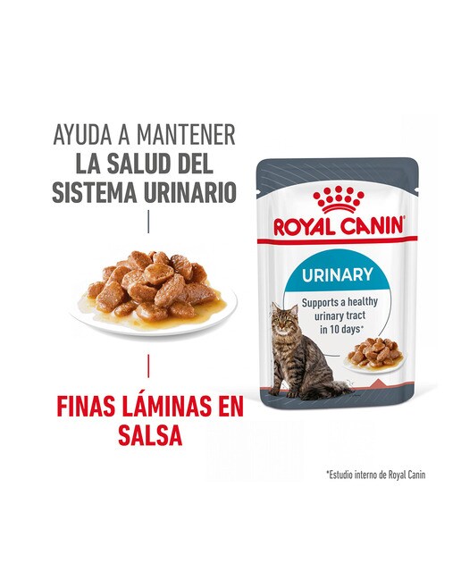 Comida húmeda para gatos adultos Royal Canin Urinary en salsa 85 g 5