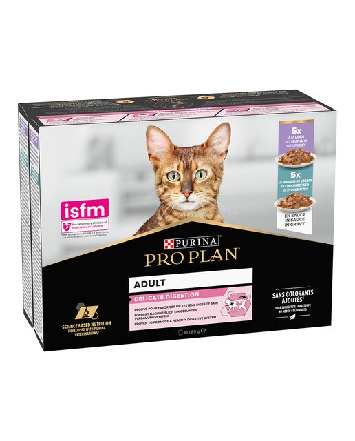 Purina Pro Plan - Comida húmeda para gatos adultos Purina Pro Plan Delicate Digestion pescado del océano…