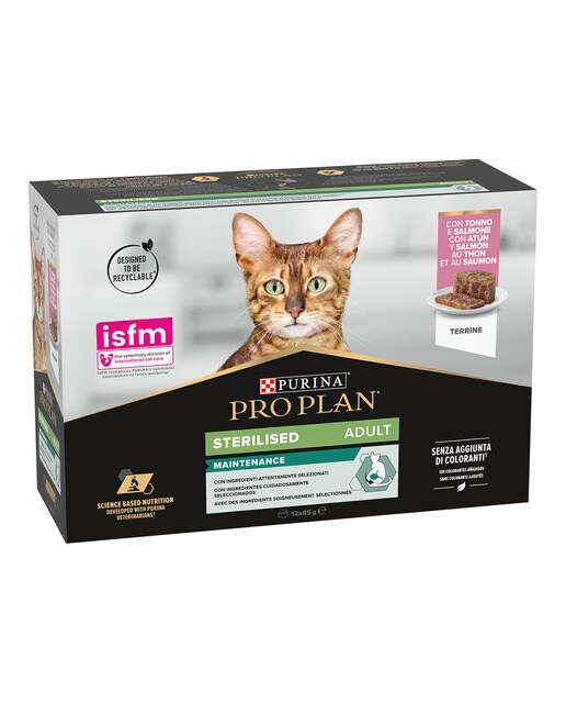 Purina Pro Plan - Comida húmeda para gatos adultos esterilizados Purina Pro Plan Maintenance mousse atún…