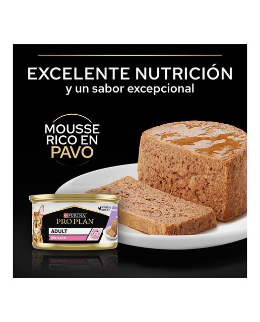 Comida húmeda para gatos adultos Purina Pro Plan Delicate pavo 85 g 4