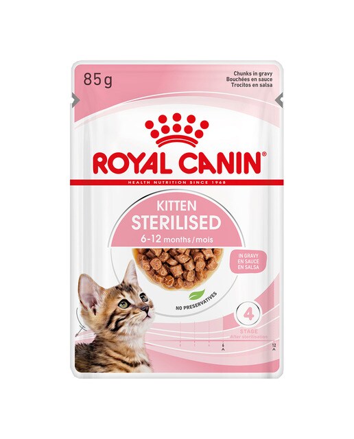 Royal Canin - Comida húmeda para gatitos esterilizados Royal Canin en salsa 85 g
