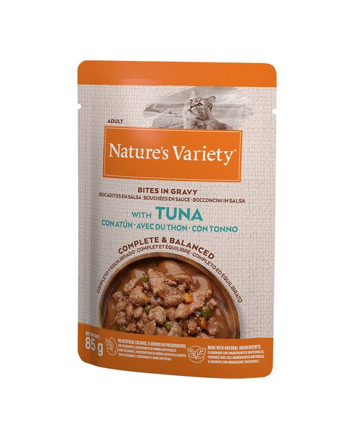 Imagen 1 de Comida húmeda para gatos adultos Nature's Variety bocados en salsa atún 85 g