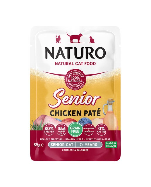 Naturo - Comida húmeda para gatos sénior Naturo paté pollo 85 g