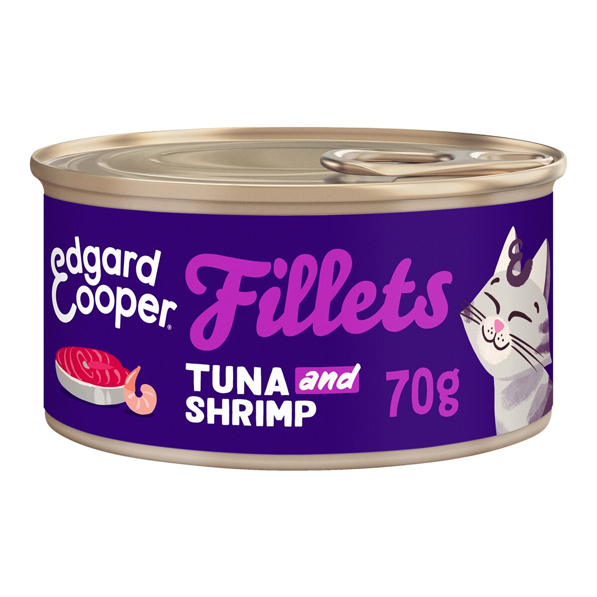 Edgard & Cooper – Comida húmeda para gatos Adultos Edgard & Cooper filetes atún y gambas 70g.
