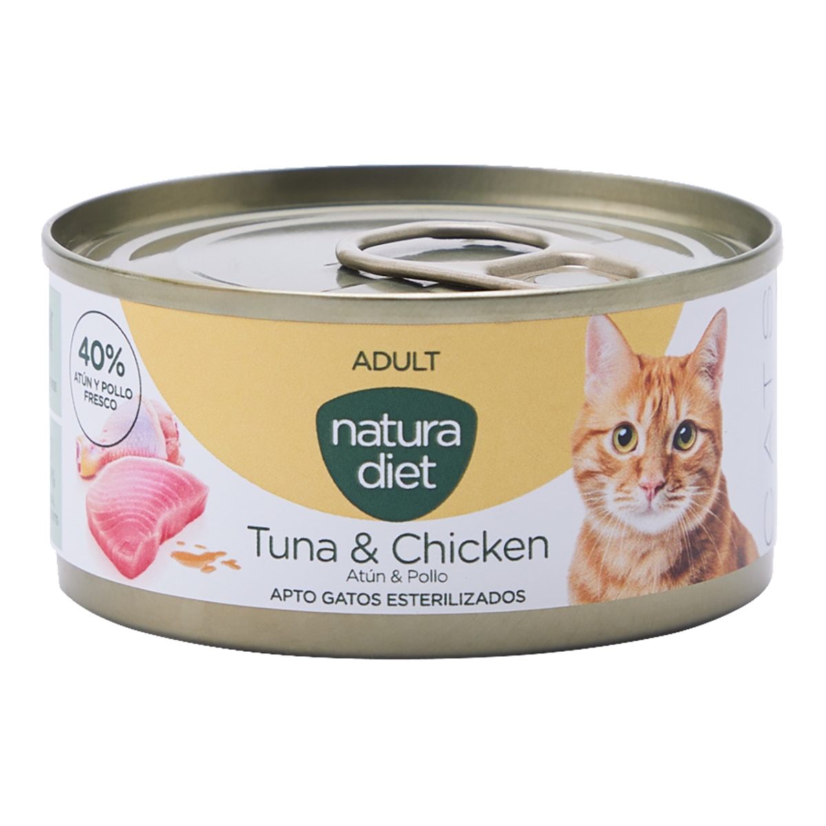 Imagen 1 de Comida húmeda para gatos adultos Natura Diet paté atún y pollo 85 g