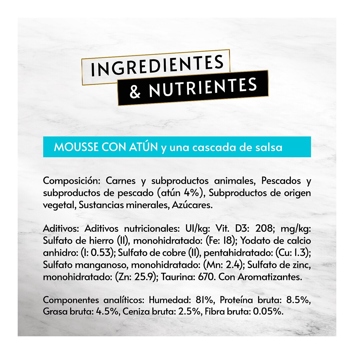 Comida húmeda para gatos adultos Purina Gourmet Revelations Mousse salmón y atun 48 x 57 g 4