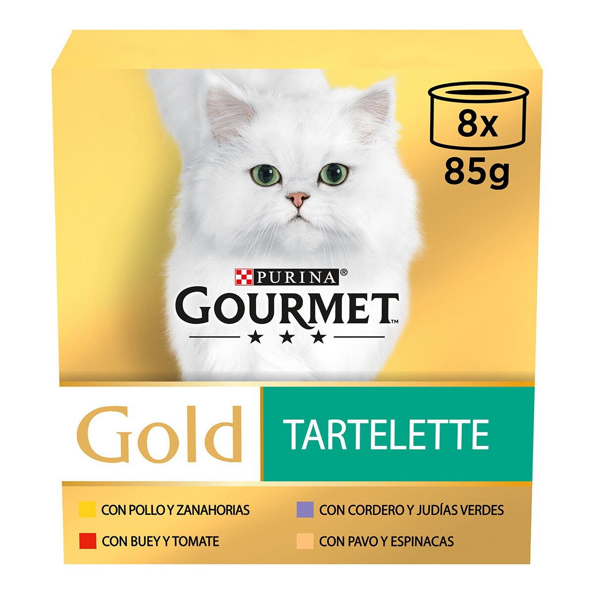 Gourmet Gold – Comida húmeda para gatos adultos Purina Gourmet Gold Tartelette Mix 8×85 g.