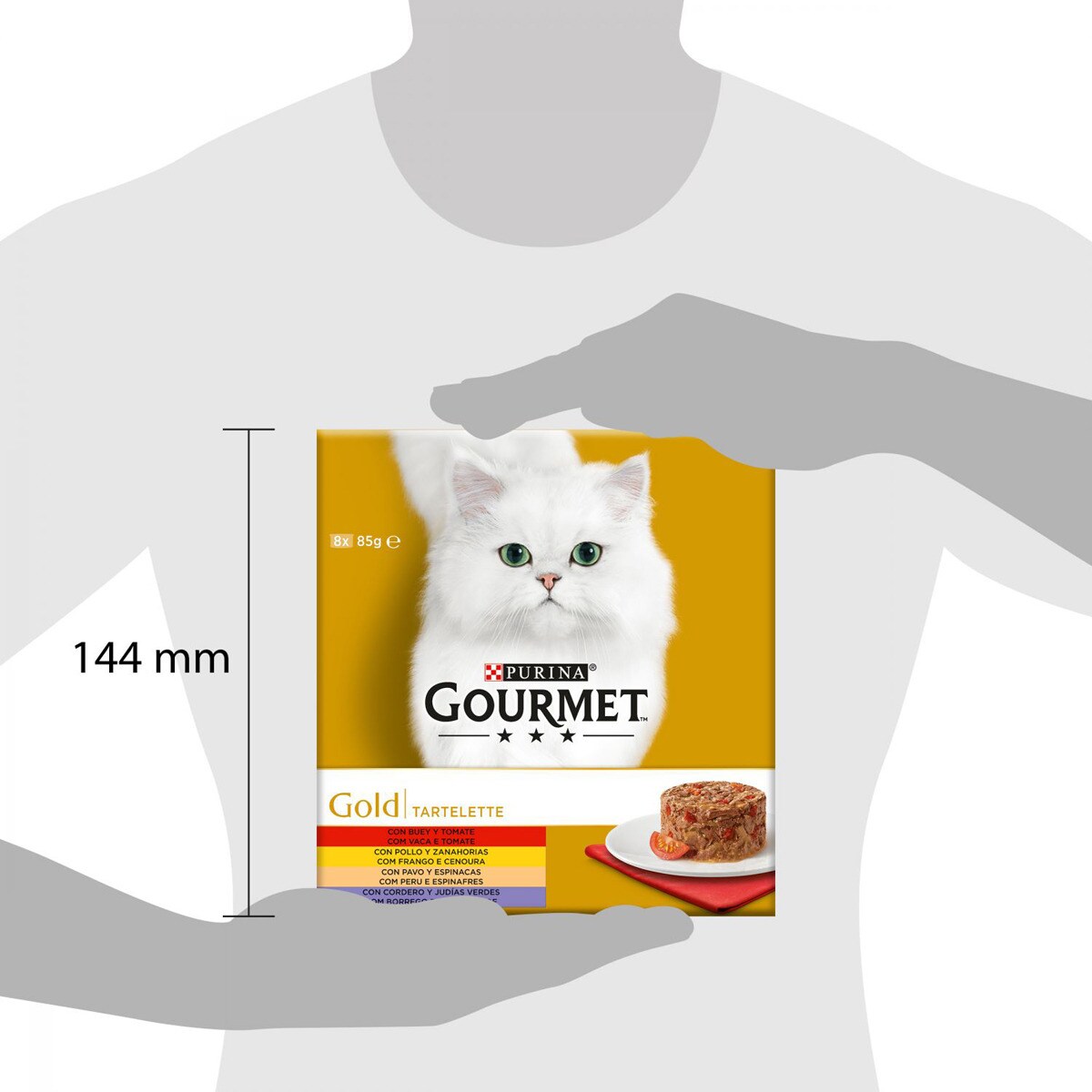 GOURMET Gold Tartelette comida húmeda para gatos surtido de carnes 8 latas 85 g 4