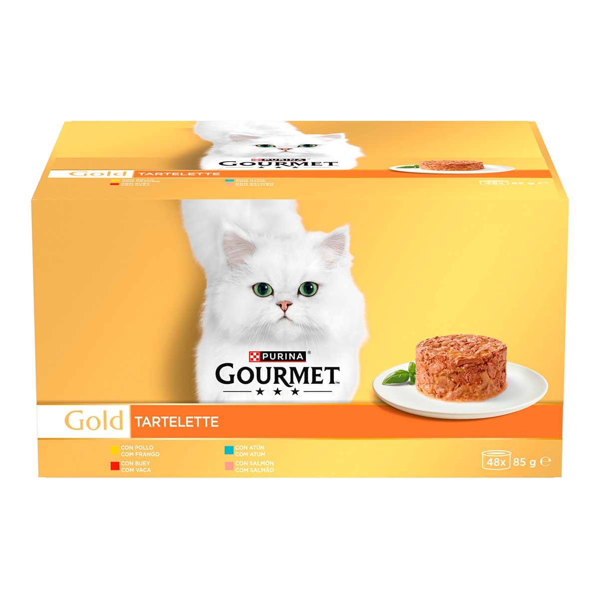 Comida húmeda para gatos adultos Gourmet Gold Tartelette 48 x 85 g 1