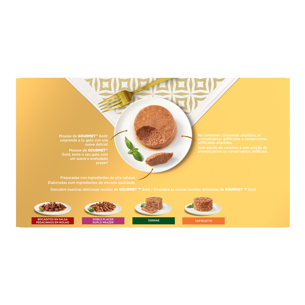 Comida húmeda para gatos adultos Gourmet Gold Mousse multivariedad 48 x 85 g 2