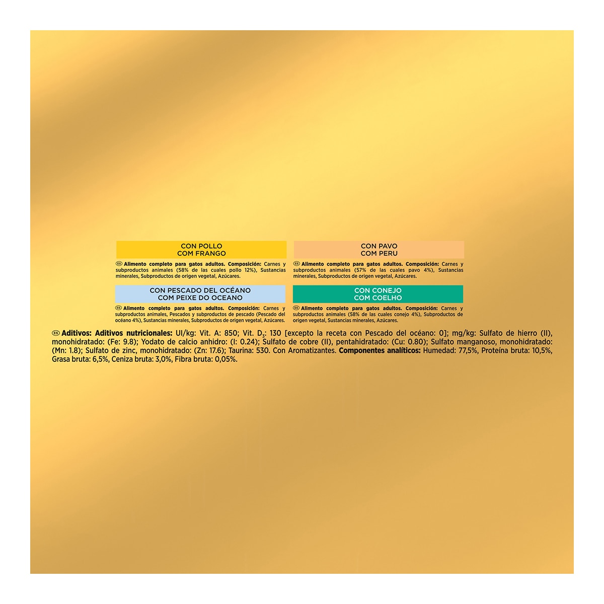 Comida húmeda para gatos adultos Gourmet Gold Mousse multivariedad 48 x 85 g 5