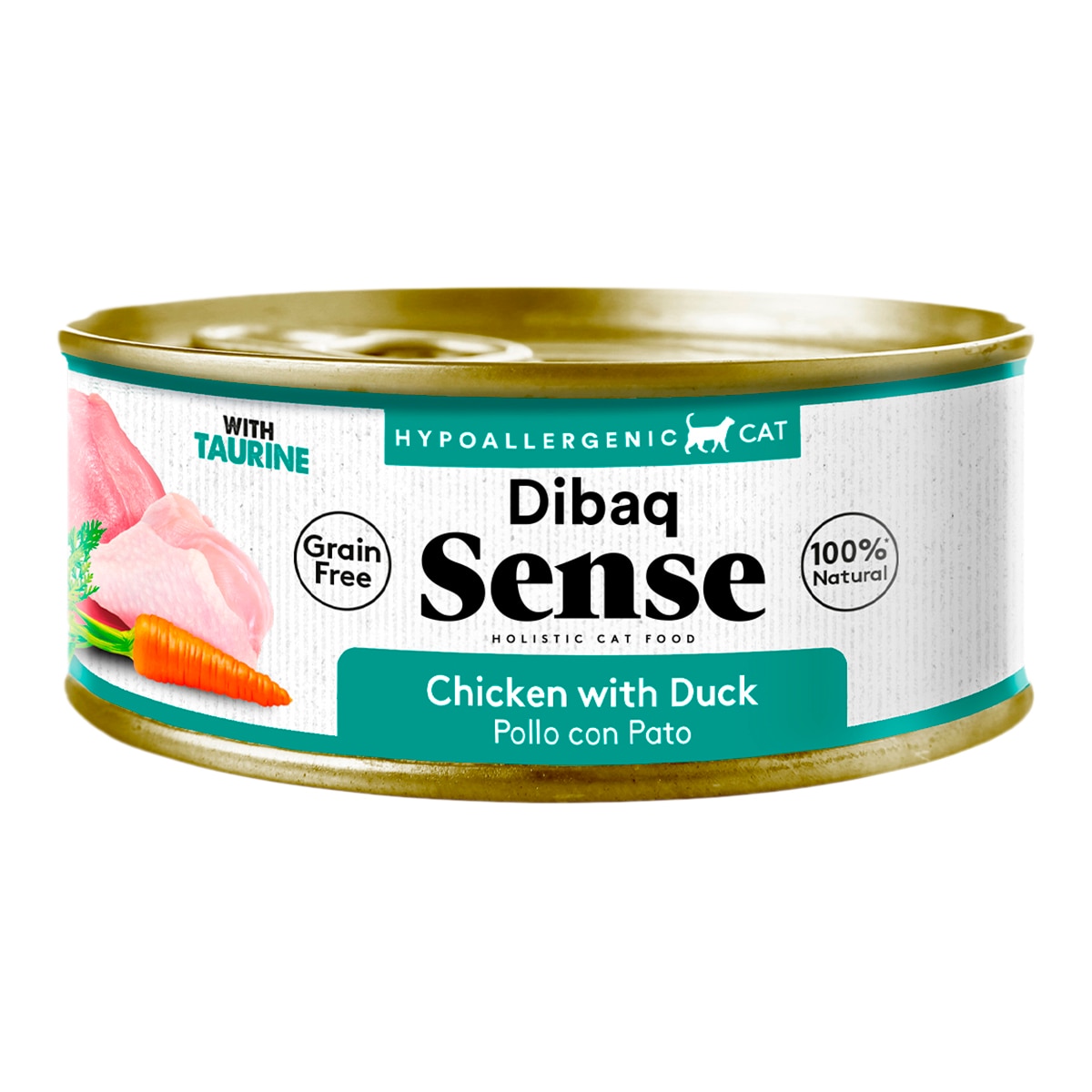 Imagen 0 de Comida húmeda para gatos adultos Dibaq Sense pollo y pato sin gluten 70 g