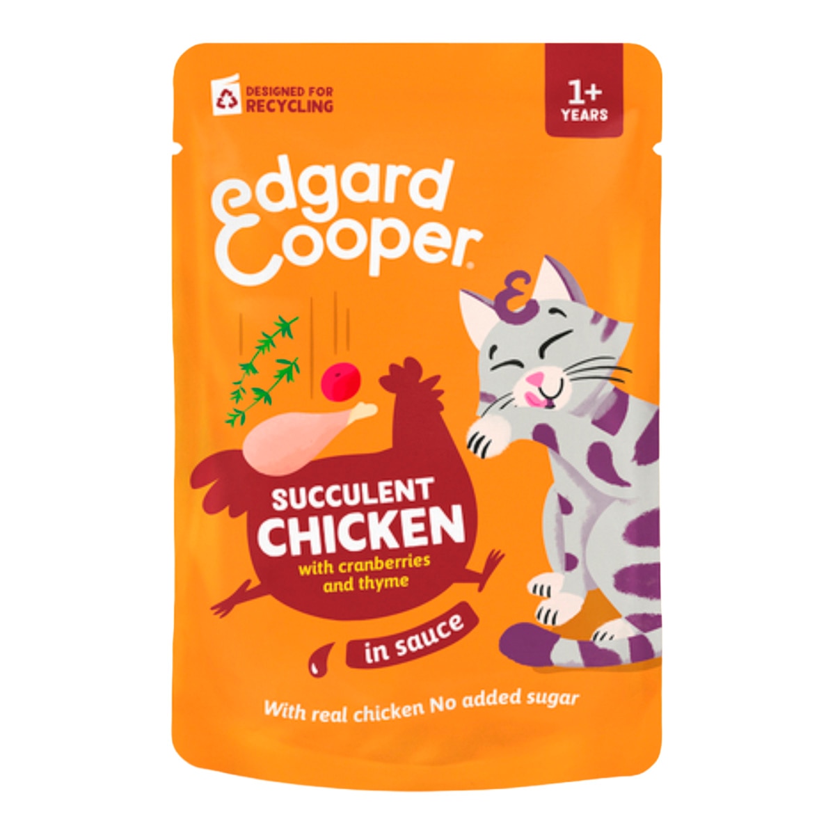Comida húmeda para gatos adultos pollo en salsa Edgard&Cooper 1