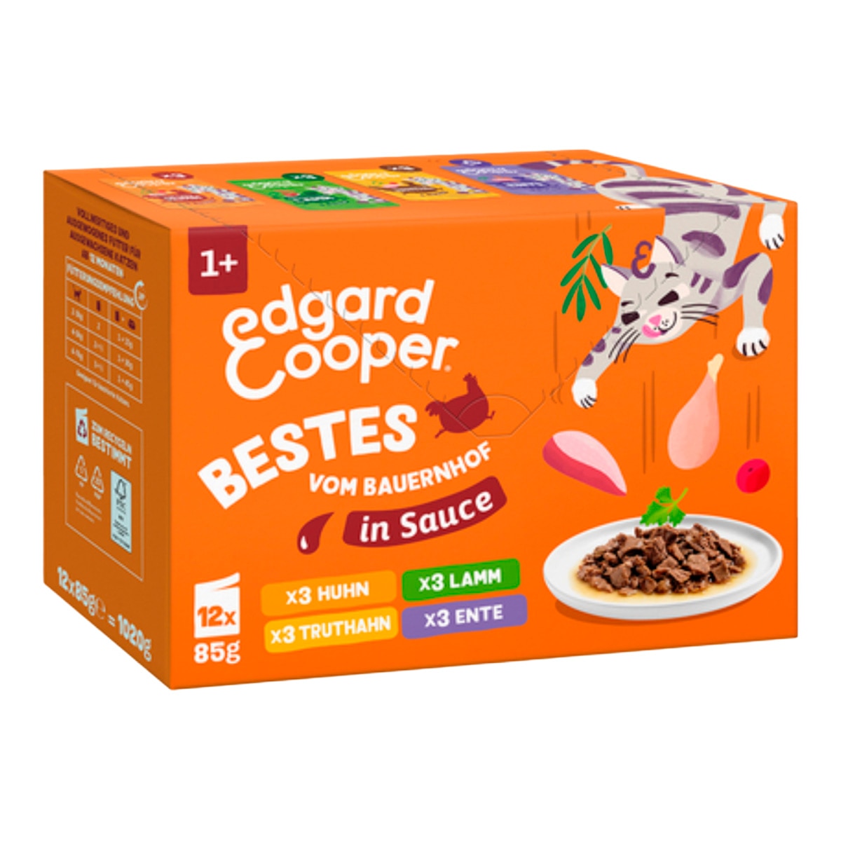 Imagen 0 de Comida húmeda para gatos adultos Selección festines de la granja 12 × 85 g