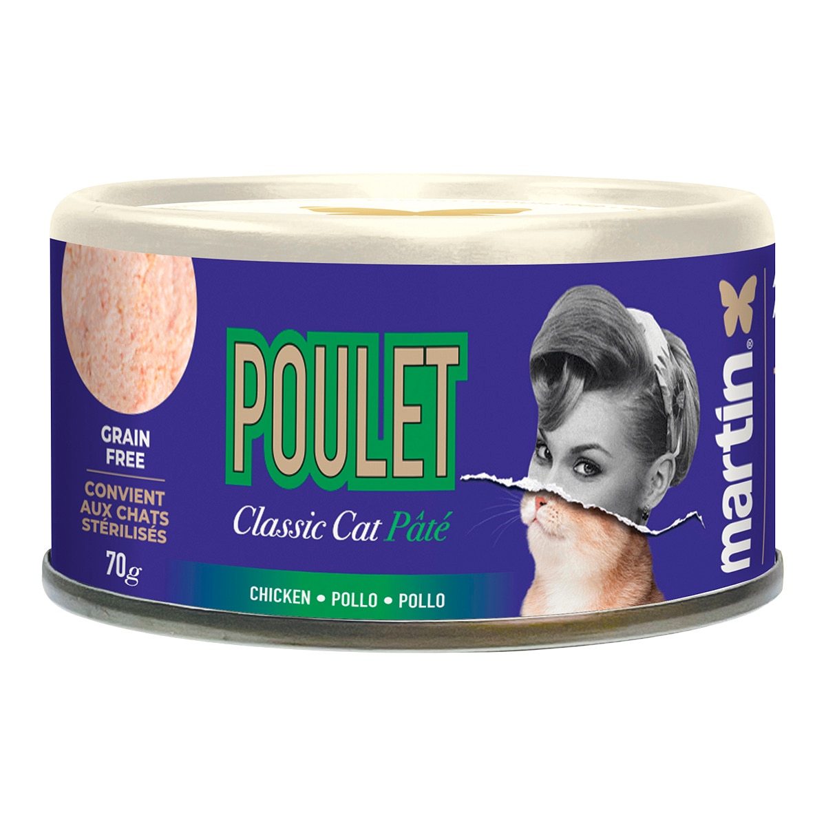 Imagen 1 de Comida húmeda para gatos adultos paté classic pollo Martín Sellier 70 g