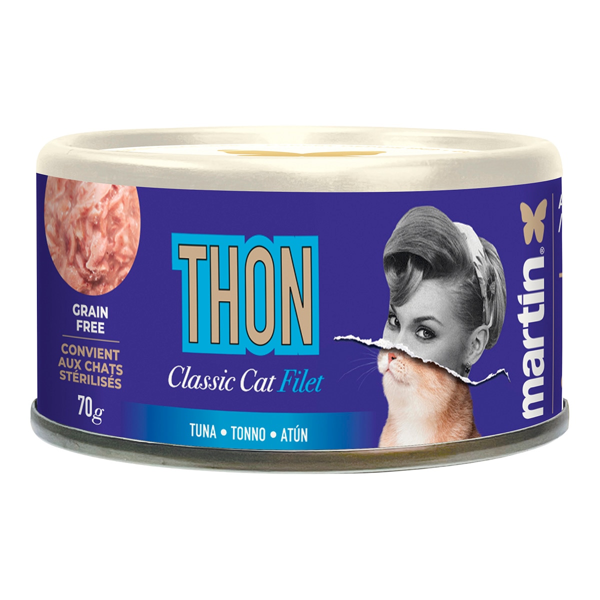 Imagen 1 de Comida húmeda para gatos adultos Classic filete atún Martín Sellier 70 g