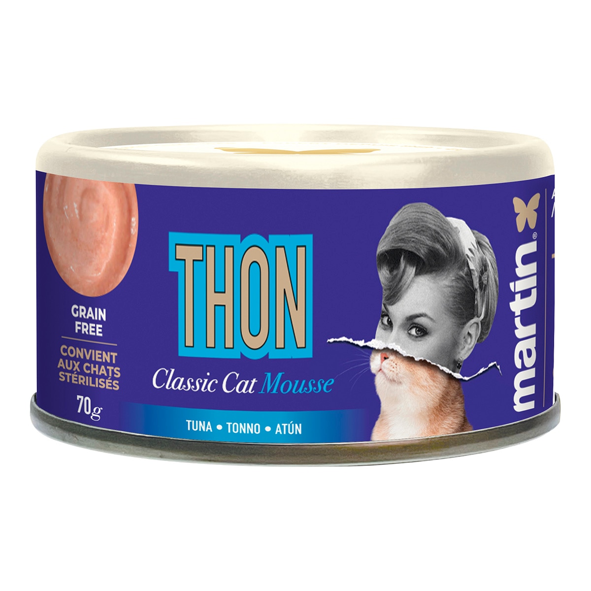 Imagen 1 de Comida húmeda para gatos adultos Mousse Classic atún Martín Sellier 70 g