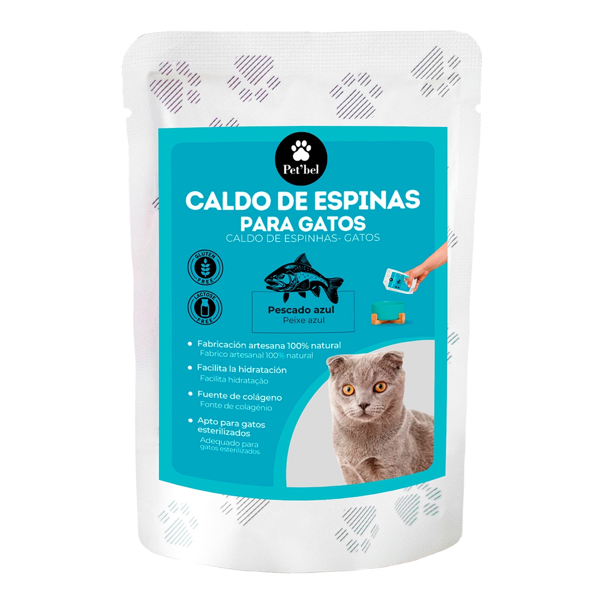 Imagen 1 de Caldo de espinas de pescado para gatos Pet´Bel 100 ml