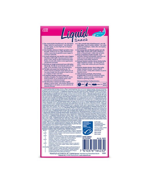 Snack en gel para gatos adultos Vitakraft Cat Liquid salmón 6 x 15g 2